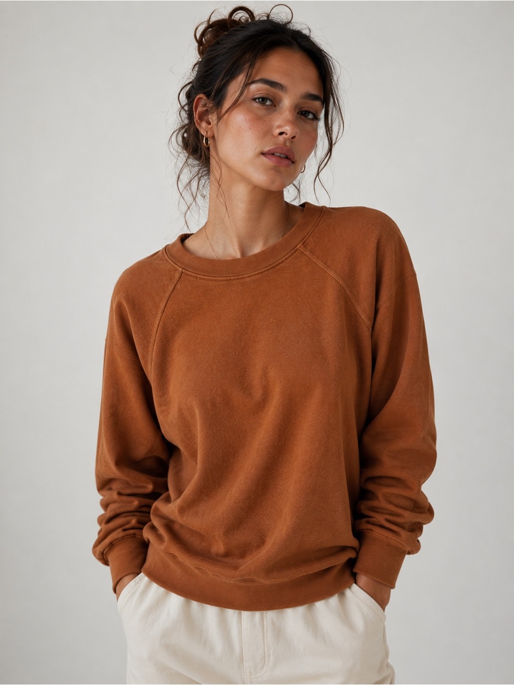 MATE the label copper organic cotton crewneck sweatshirt